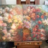 WIP: Symphony of Mums (diptych) 30”x 40” #306